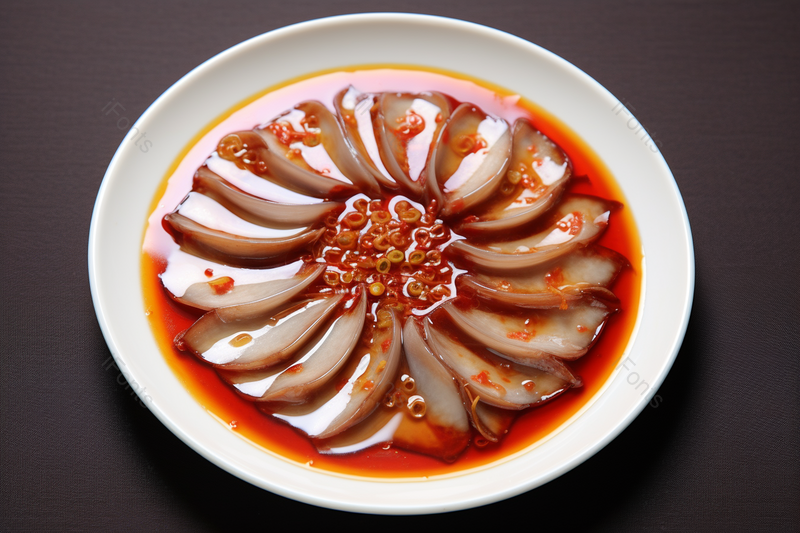 盘子里的美食肉类凉拌红油猪耳摄影图,高清,摄影图,摄影图片,图片大全,摄影图免费下载